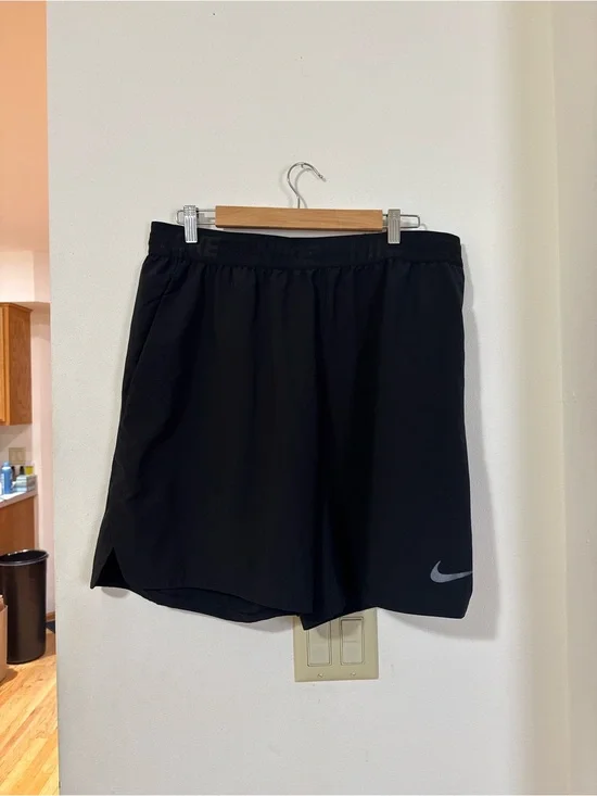 Nike Men’s Black Athletic Shorts with Reflective Swoosh