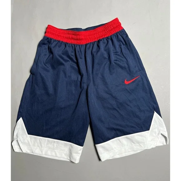 Nike Dri-FIT Men's Athletic Shorts Drawstring Elastic Waist S Blue Red White