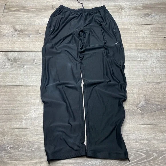 Nike Dri-FIT Men's Therma Training Pants Men L Black Ankle Zip Athletic Training