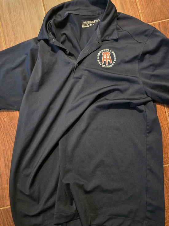Nike Navy Polo with Red Barstool Crest