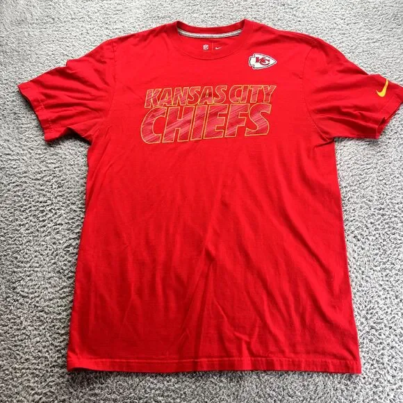 NFL Team Apparel The Nike Tee Kansas City Chiefs Adult Size Large Red T Shirt