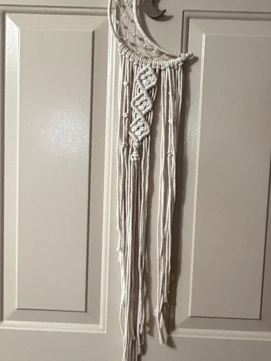 Handmade Cream Macramé Wall Hanging Dreamcatcher
