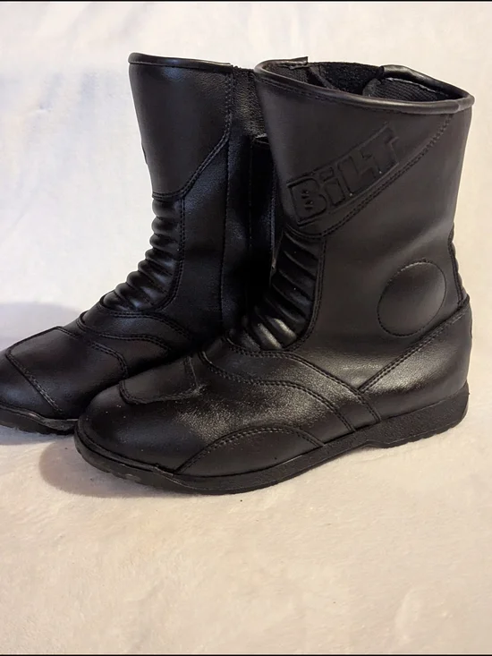 Men's Black Motorcycle Boots
