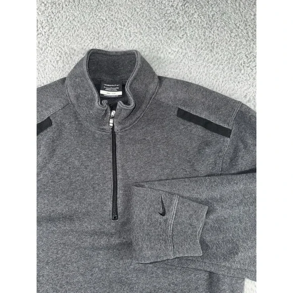 Nike Dri Fit Golf Jacket Men Small 1/4 Zip Pullover Mock Neck Preppy‎ Sporty