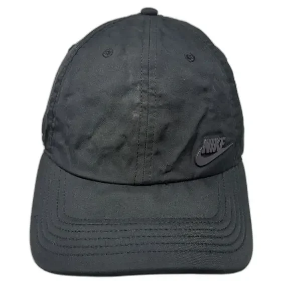 Nike Baseball Cap Black One Size Heritage86 Raised Logo Recycled Polyester Hat