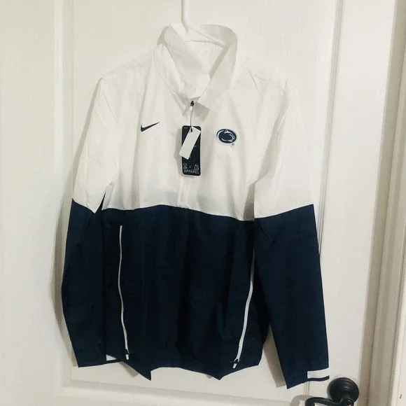 Nike Penn State Nittany Lions‎ Windbreaker Navy White Quarter Zip Jacket Mens S