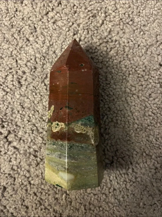 LARGE Polychrome Ocean Jasper Point Tower
