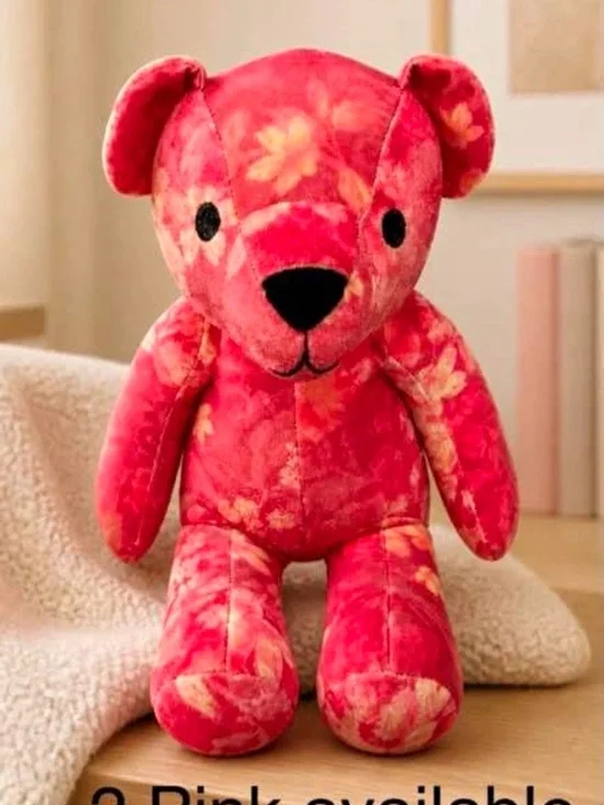 Johnny Was Johnny Was Bear Pink Floral Plush Bear Multicolor
