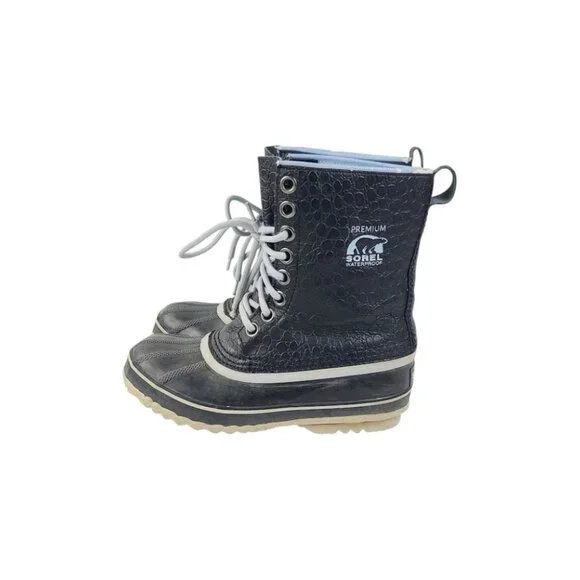 Sorel Women's Navy‎ 1964 Premium Leather Mid-Calf Winter Boots Size 5