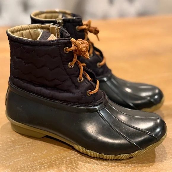 Sperry Women's All Weather‎ Water Resistant Quilted Saltwater Duck Boots Sz 8.5