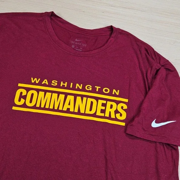 Washington Commanders Nike Shirt‎ Men XXL Burgundy Dri-Fit Graphic N922-67P READ