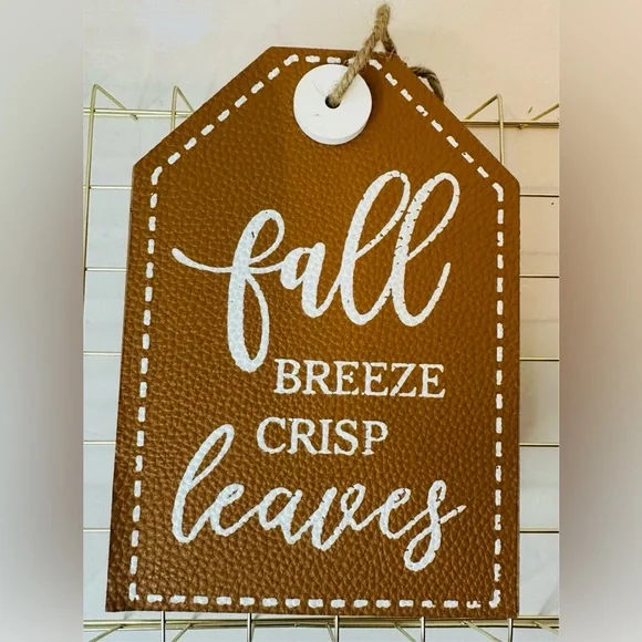 Fall Breeze Crisp Leaves Decorative Sign Or Wall Art Fall Football Themed Decor