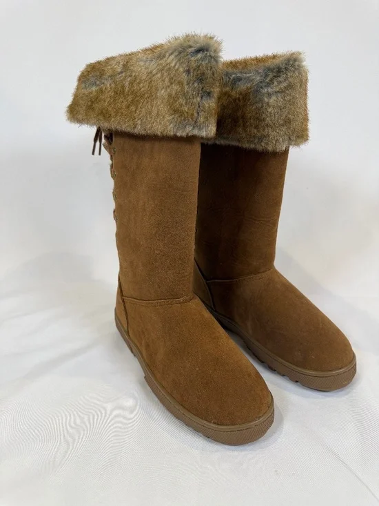 Rampage Ram-Asher Tan Faux Fur Winter Boots Women's 7M NIB