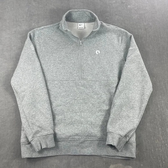 Nike Mens Large Gray Quarter Zip‎ Pullover Global Advanced Services Sweatshirt