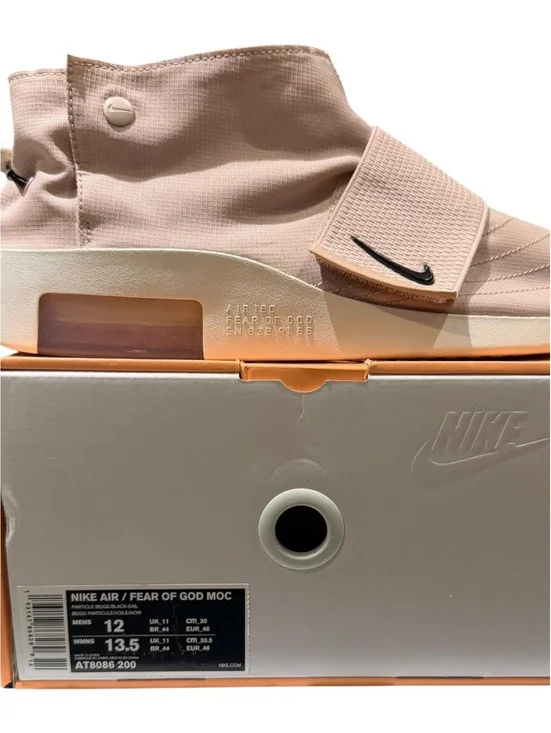 Nike Air Fear Of God Moc Particle Beige AT8086-200 sz12 New