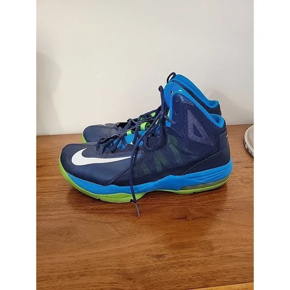 Nike Air Max Stutter Step 2 Mens Blue Green Basketball Shoes 653455-400 Size 11