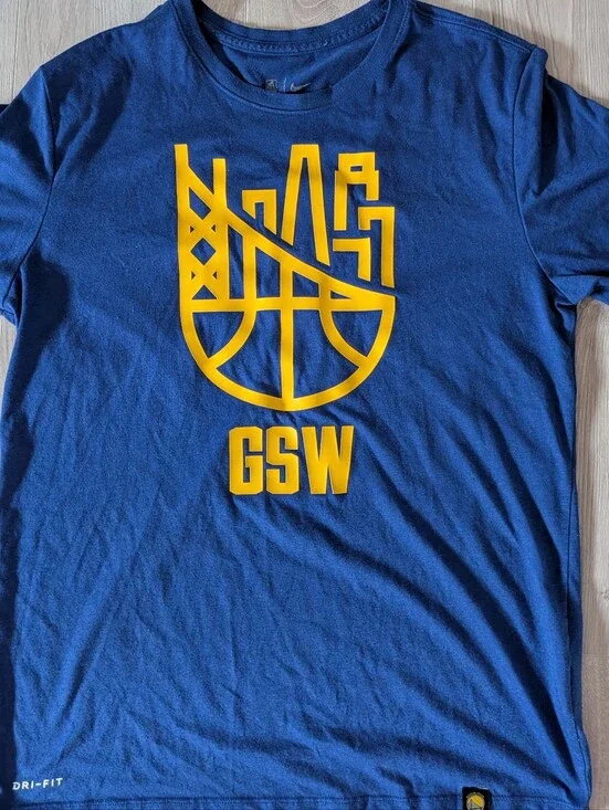 Nike Golden State Warriors GSW Blue Dri-Fit T-Shirt