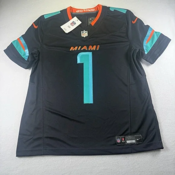 NWT Miami Dolphins Jaylen Waddle Nike Rivalries‎ Football Jersey  M $140