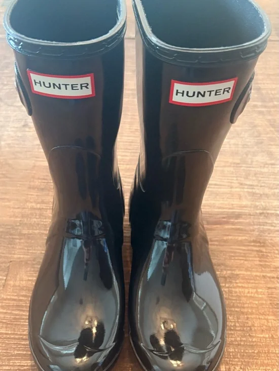 Hunter Gloss Black, Mid-calf, Rain Boots