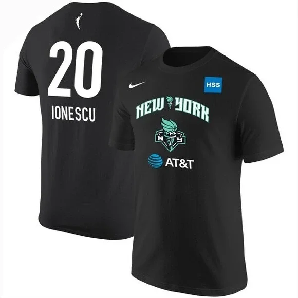 Nike‎ Sabrina Ionescu New York Liberty WNBA Player T-Shirt Black XL #20 AT&T HSS