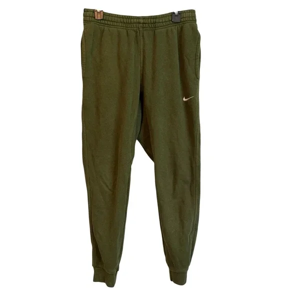 Nike Sportswear Club Fleece Jogger Pants Men M Olive Green Sweatpants Athleisure