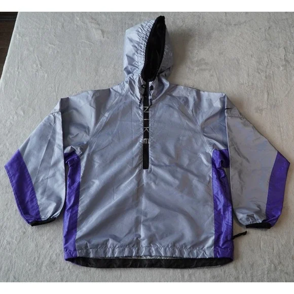 Vintage Nike 90's Quarter Zip Windbreaker Hooded Small‎