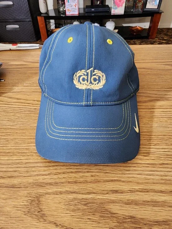 Nike Blue Cap with Yellow Accent Stitching and Logo