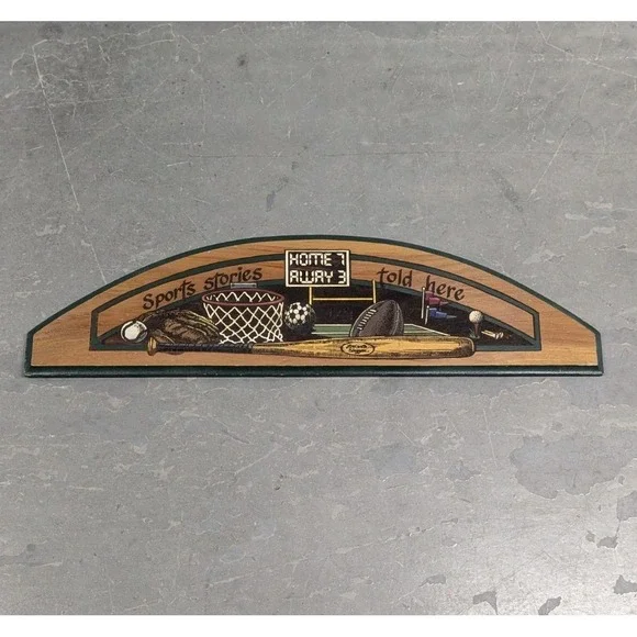 Handcrafted Sports Wooden Wall Plaque 
