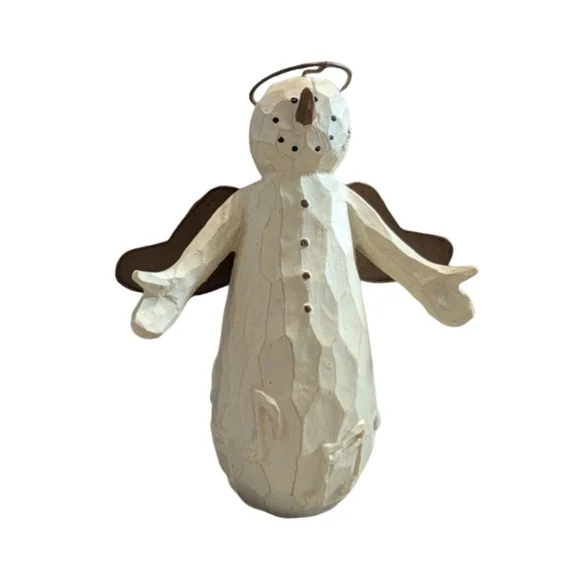 VTG Flurryville Collection Heavenly Heather Snowman Angel Figurine w/ Box