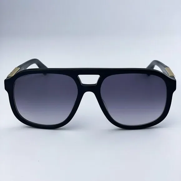 NEW Gucci GG1188S 002 Black Grey Gradient Pilot Unisex Sunglasses