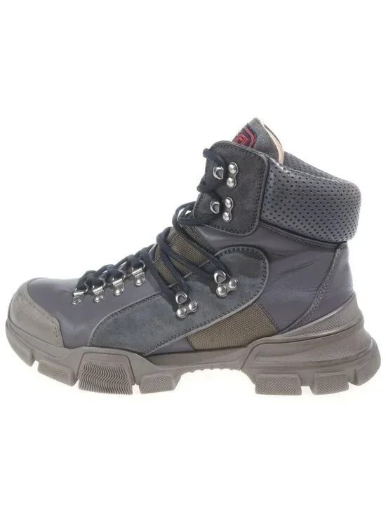 Gucci Flash Trek GG Cabas High Cut Sneakers Trekking Boots Brown
