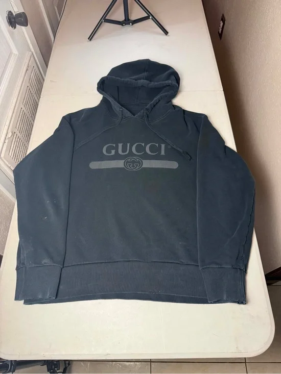 Distress Rainbow Gucci hoodie Sz L