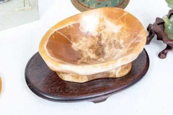 hand-carved stone decorative bowl