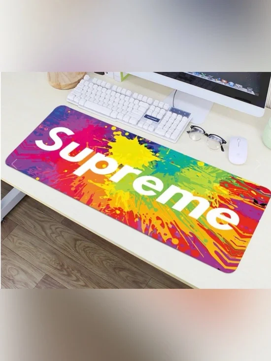 Supreme Multicolor Splash Desk Mat - White Logo