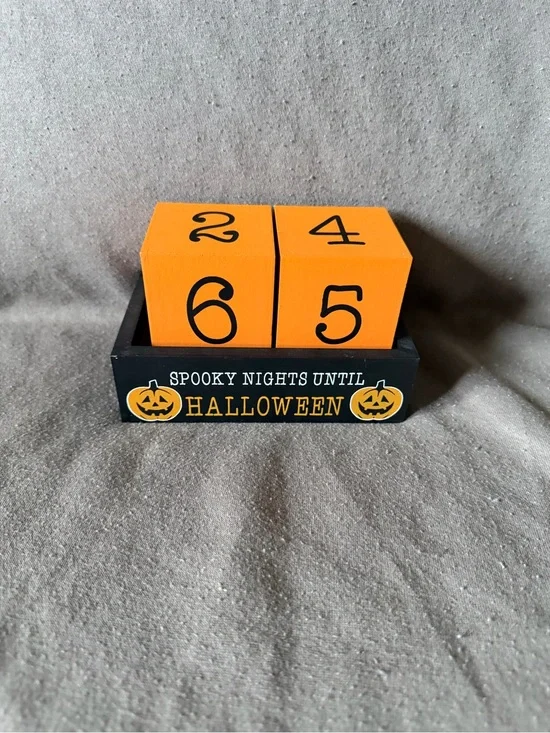 Halloween Countdown Block Set - Orange and Black