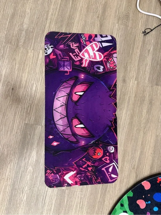Purple Gengar-Themed Phone Accessory Mat computer mat