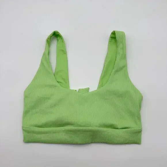 Monday Swimwear | Jamaica Bikini Top in Mint Green Ribbed L