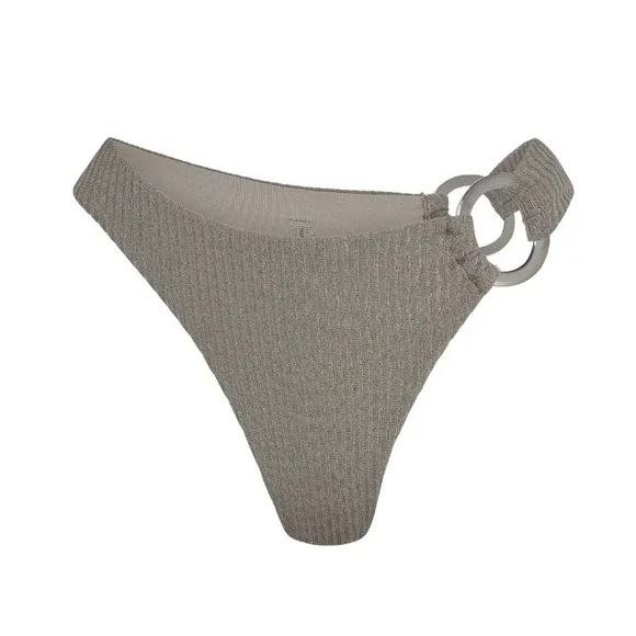 Monday Swimwear Bronte Bottom Stone Crinkle Size Large New With Tags