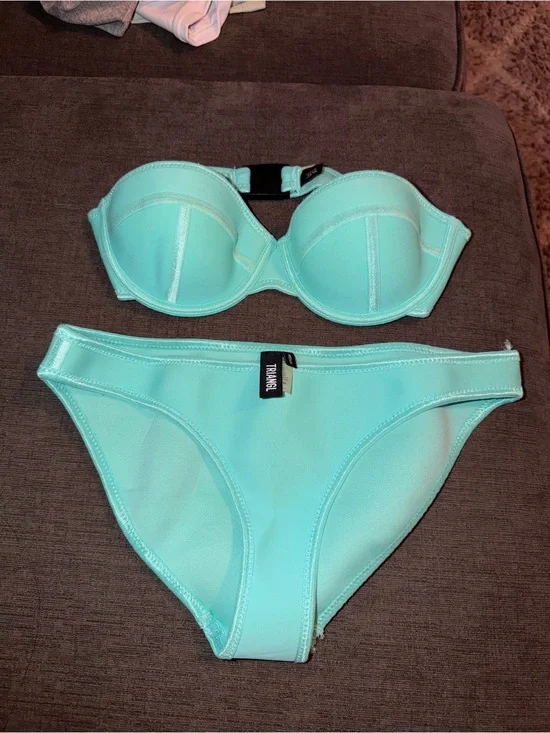 triangl swimwear Mint Strapless Bandeau Bikini Set