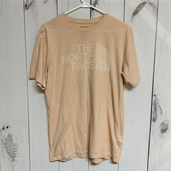 The North Face Men’s‎ Half Dome Logo T-Shirt Large Peach EUC