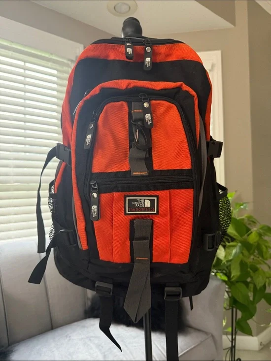 The North Face Orange & Black Backpack - Durable Everyday Pack