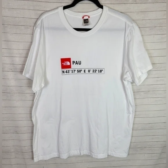 THE NORTH FACE PAU FRANCE COORDINATES T-SHIRT, SZ XL