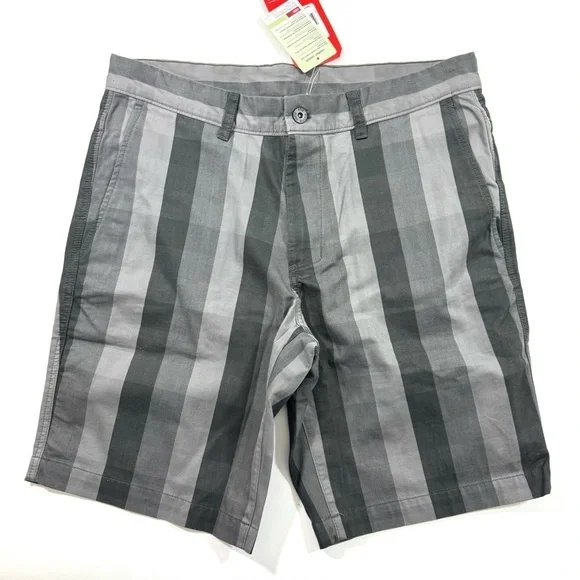 New The North Face Narrows Plaid Shorts Asphalt Grey