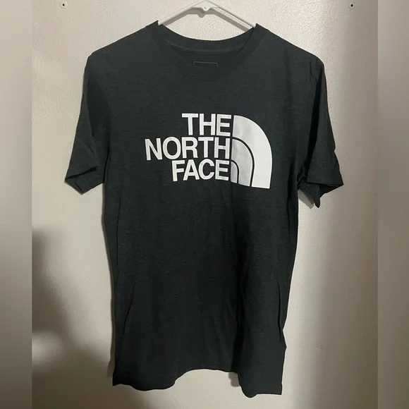 THE NORTH‎ FACE Classic Casual Logo Graphic T Shirt Gray White Men's Size S GUC