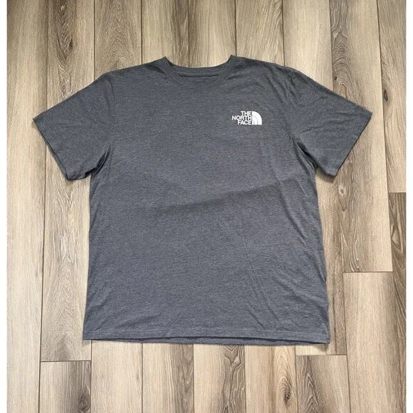 The North Face Gray Short Sleeve Graphic Tee Mens Sz XL Circular Design