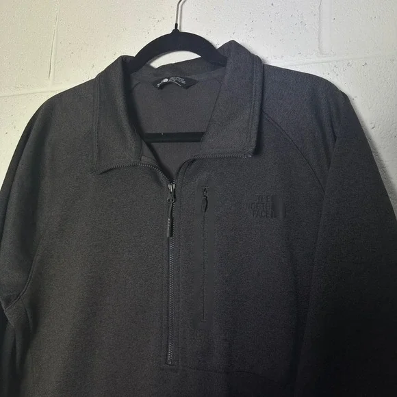 The North Face Mens Pullover Gray Quarter Zip Long Sleeve Jacket‎ XL