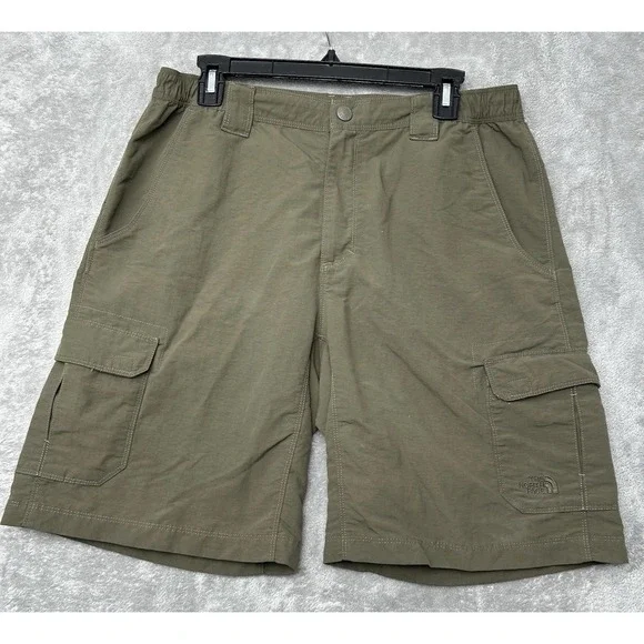 The North Face Mens Paramount Peak Nylon Cargo Shorts Mens Medium M Green Hiking