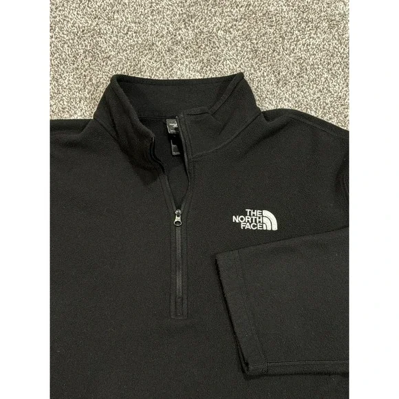 The North Face Jacket Mens XL Long Sleeve Black Quarter Zip Fleece Pullover