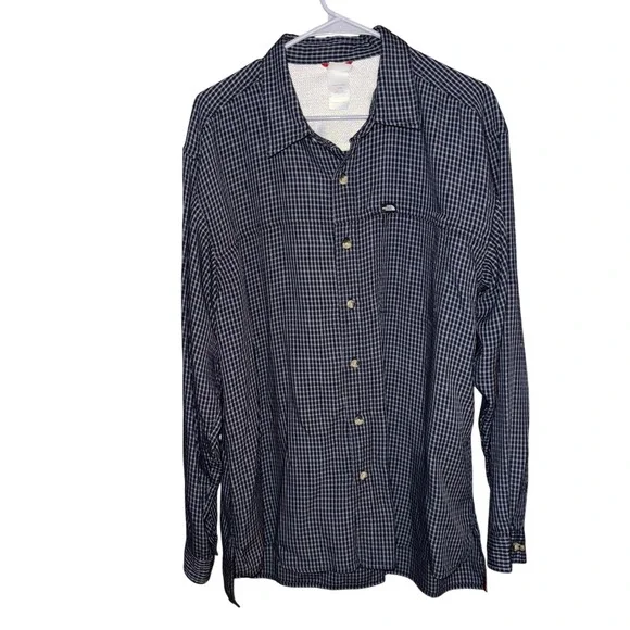 The North Face Mens L/G Long‎ Sleeve Plaid Button Down Shirt Travel Outdoors