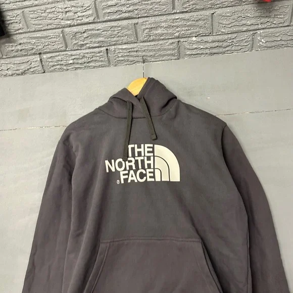 The North Face Mens Half Dome Pullover Hoodie Charcoal‎ Grey Logo Sweatshirt